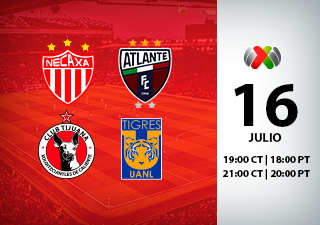 Necaxa vs Atlante | Xolos vs Tigres