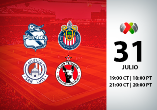 Puebla vs Chivas | Atlético de San Luis vs Xolos